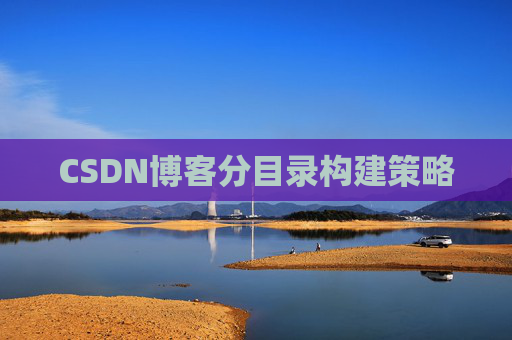 CSDN博客分目录构建策略